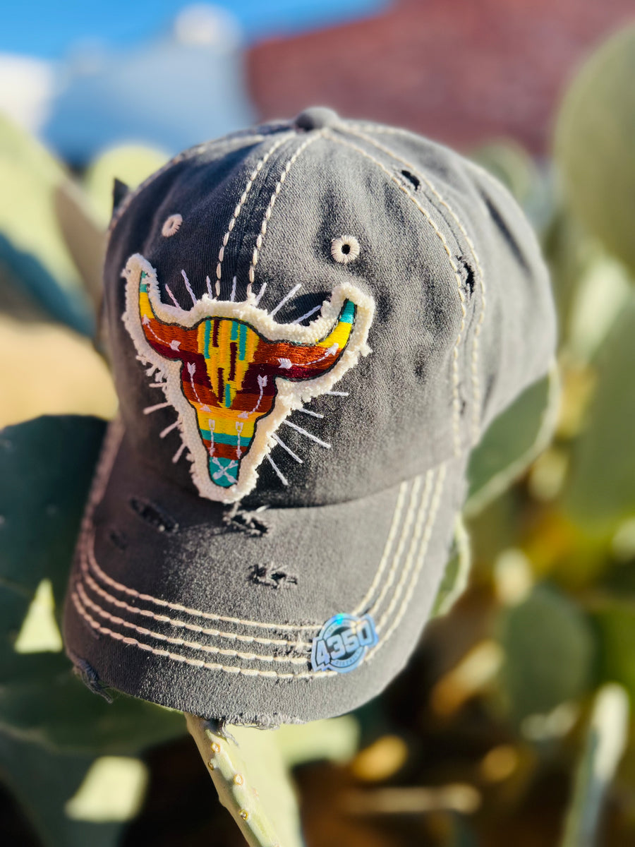 Sunset Steer Baseball Hat Friends By Choice Boutique