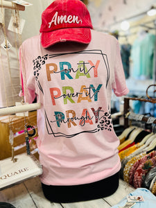 Pray On It Pink Comfy Tee