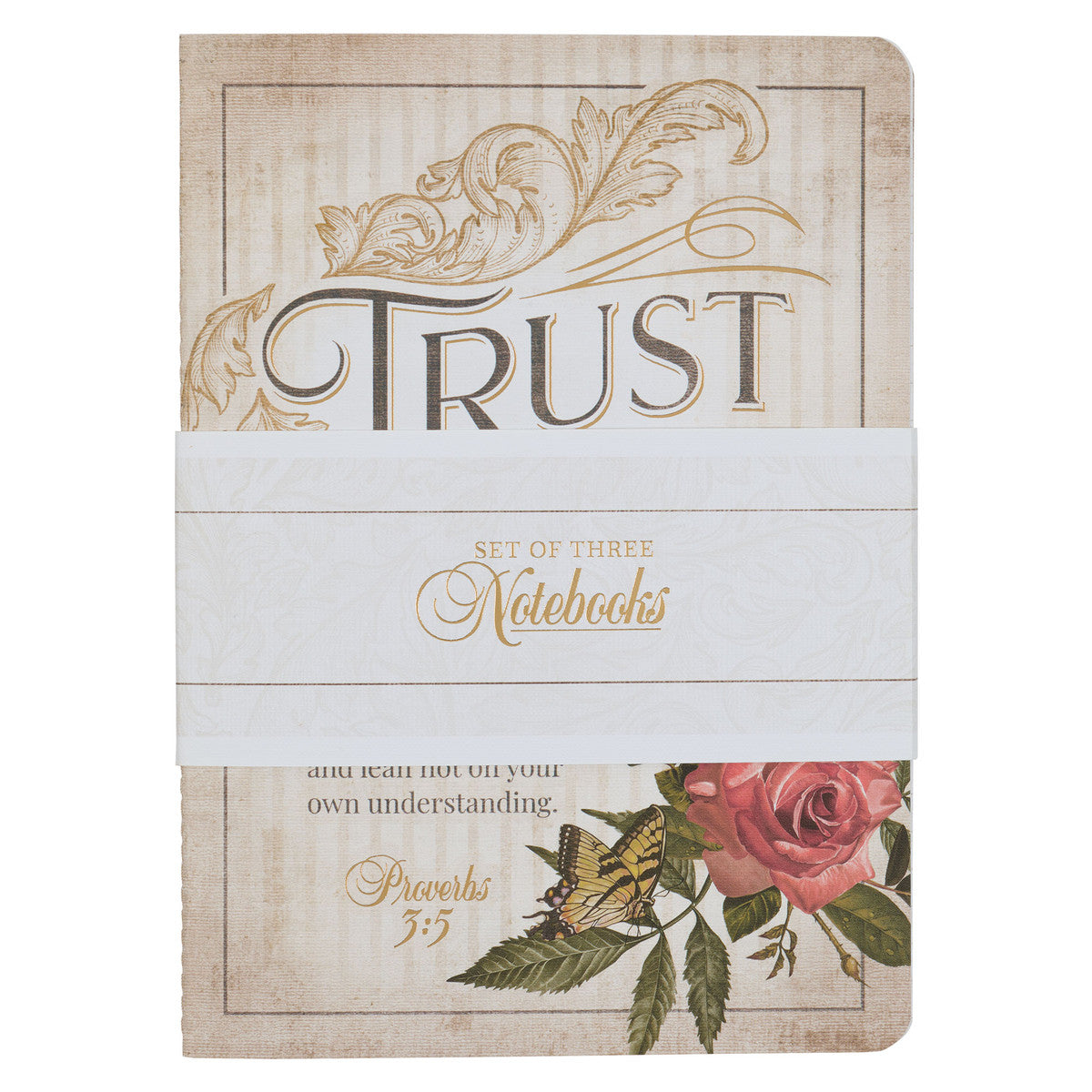 Hope And Trust In The Lord Floral Notebook - Set Of 3
