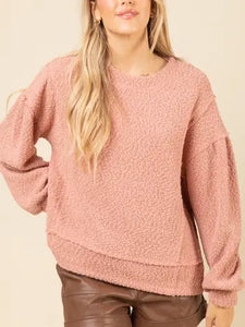 Blush hotsell oversized sweater