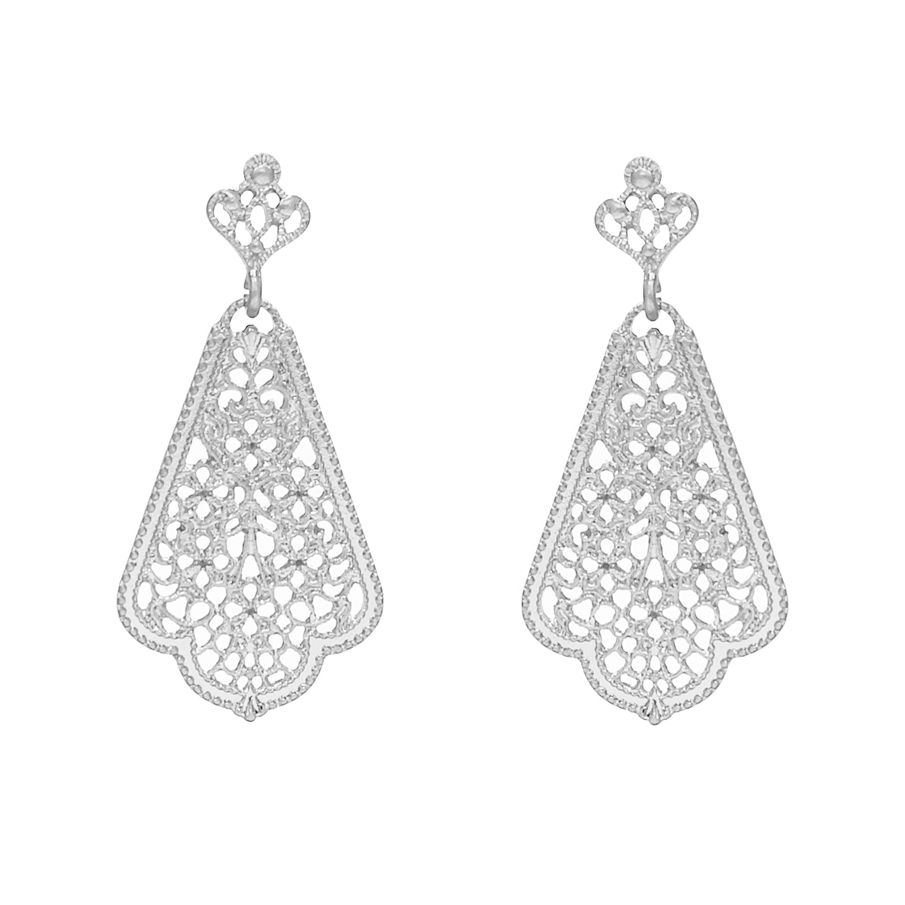Completely Different Silver Dangle Earrings