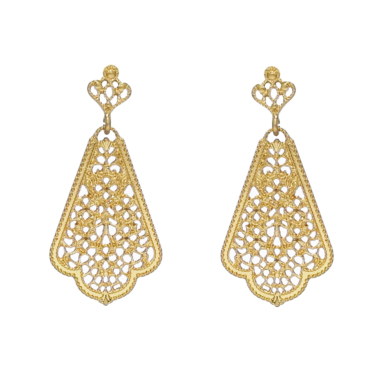 Completely Different Gold Dangle Earrings