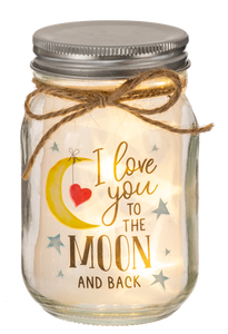 I Love You To The Moon & Back Light Up Mason Jar