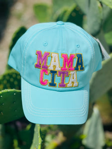 Mamacita Jersey Patch Teal Baseball Hat