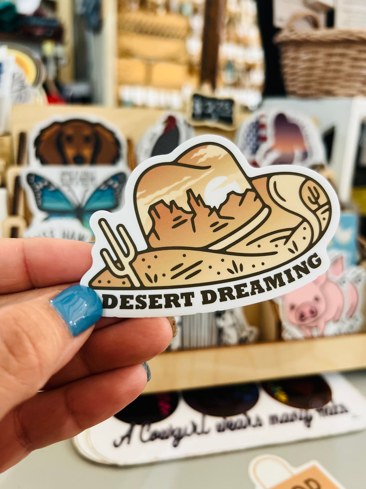 Desert Dreaming Western Cowboy Sticker
