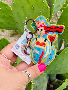 Mermaid Whimsical Embroidered Felt Keychain Charm