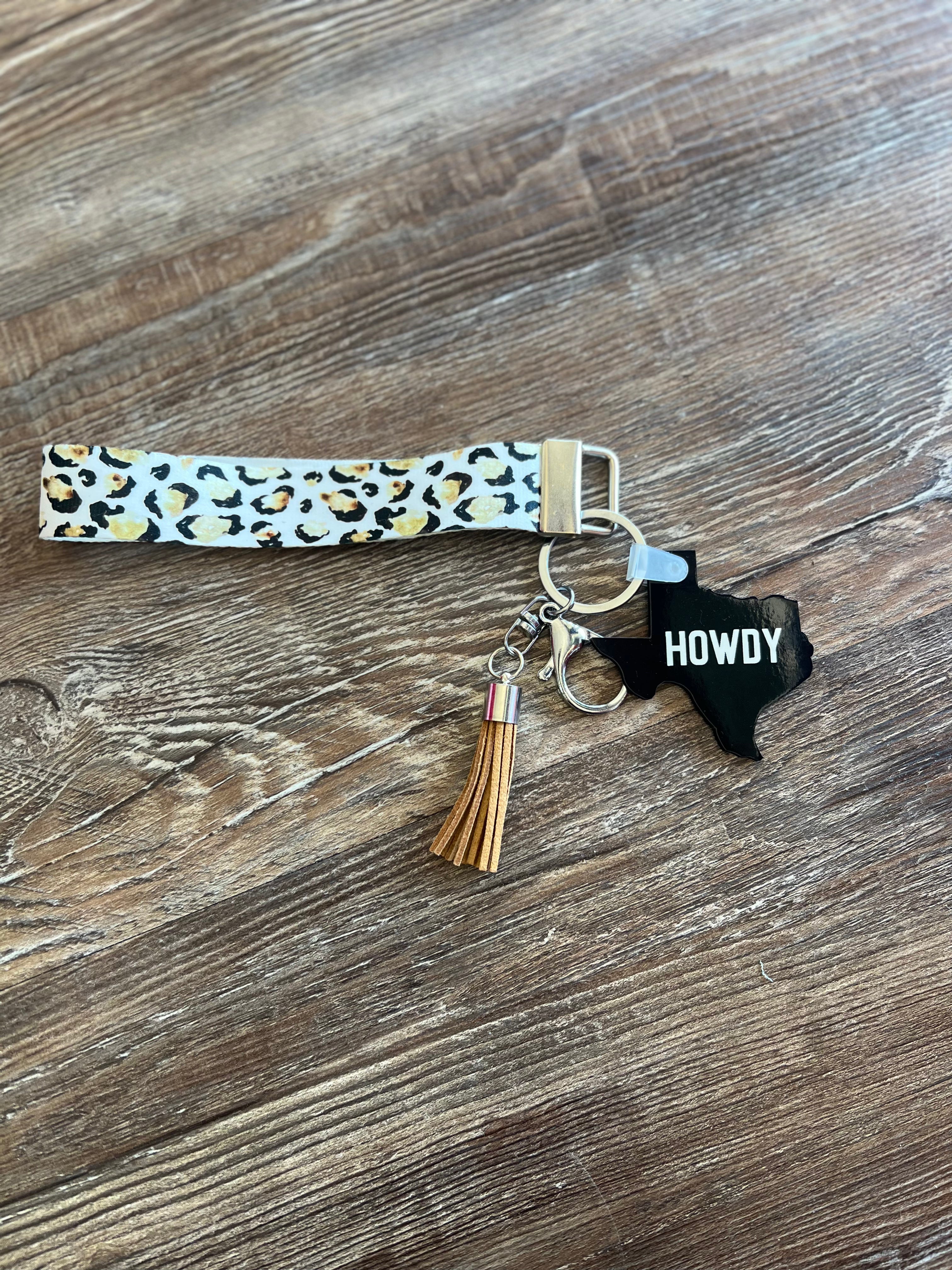 Howdy Texas Keychain Wristlet