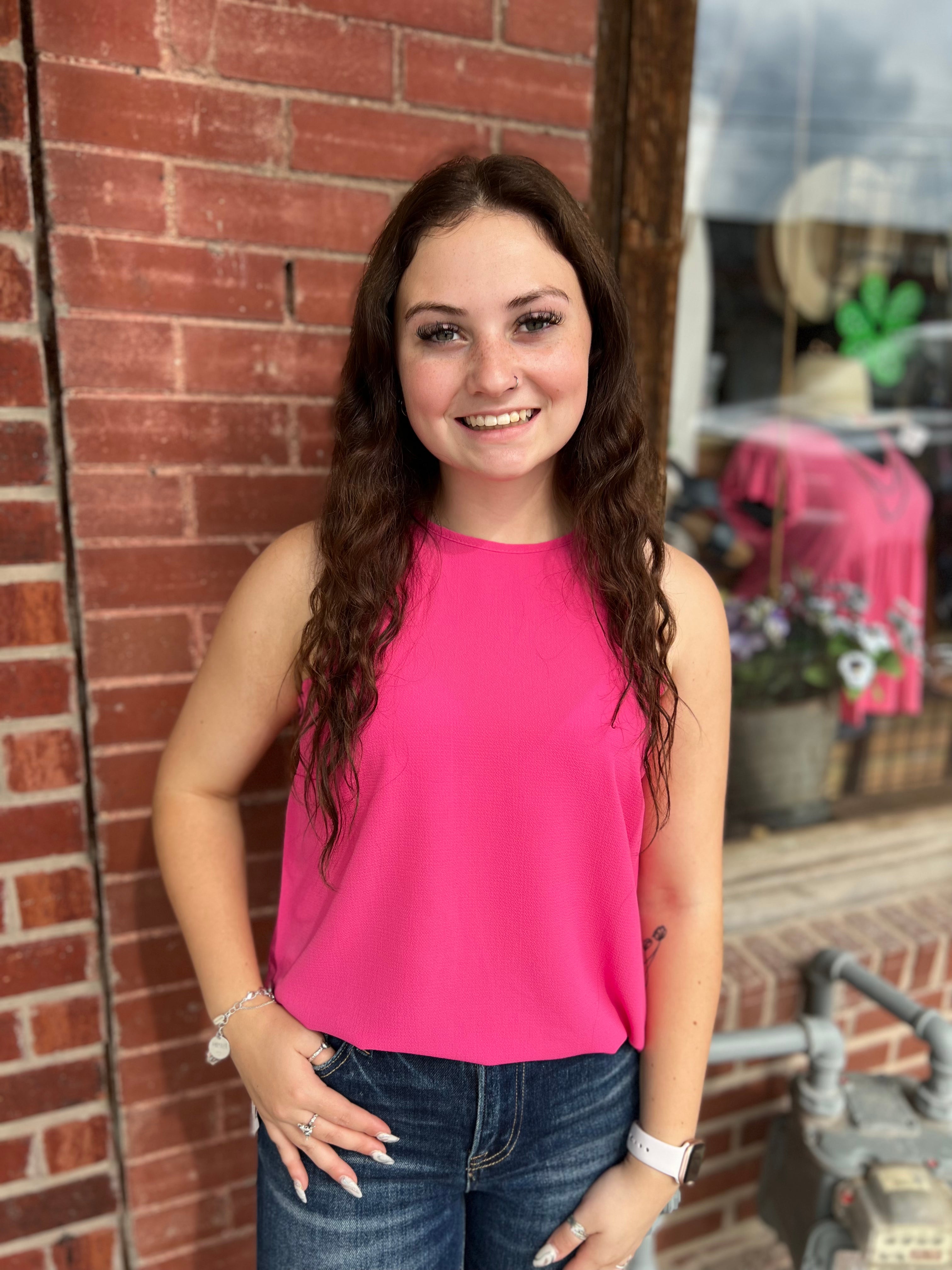 Just A Little Subtle Pink Scalloped Tank Top – Friends By Choice Boutique