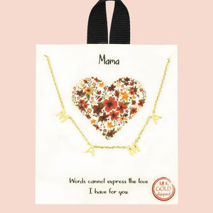 Mama Silver Toned or Gold Toned Necklace