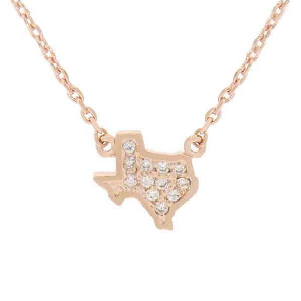 Mini Texas Sparkle Necklace Gold Dipped Cubic Zirconia