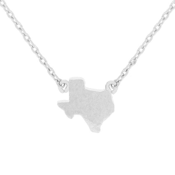 Texas In My Heart Hammered Necklace