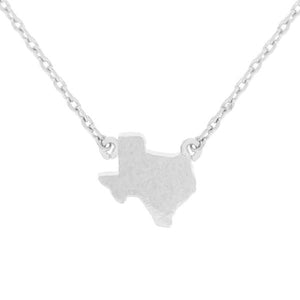 Texas In My Heart Hammered Necklace