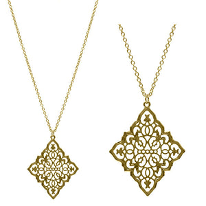 Meet Me At Midnight Gold Filigree Necklace