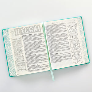 Teal Vegan Leather Hardcover My Creative Bible - KJV Journaling Bible
