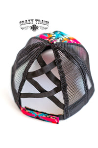 Mrs. Captain Cray Cray Ponytail Leopard Print Crazy Train Baseball Hat