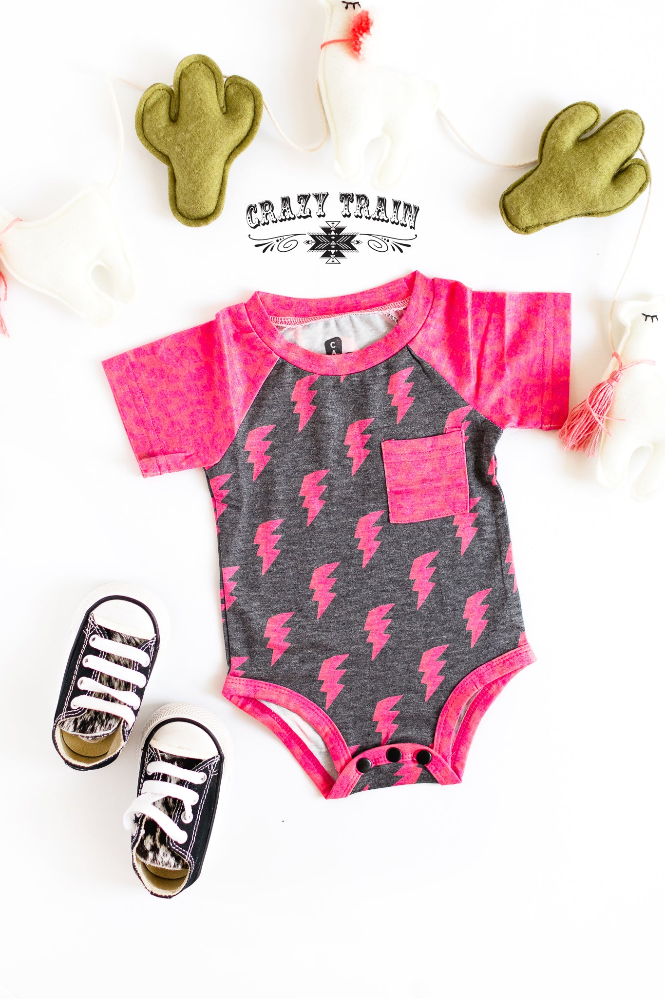 Kids Comic Love Crazy Train Body Suit Top