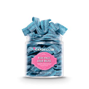 Blue Razz Sour Belts Candy Club