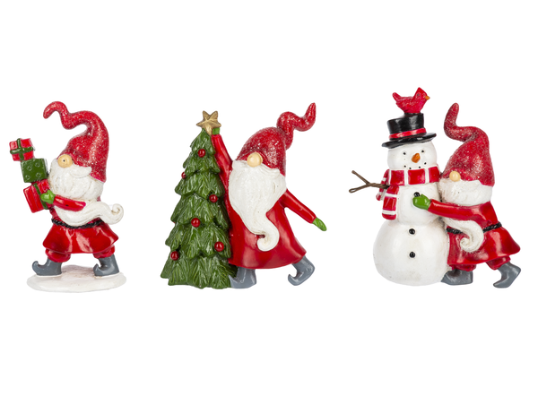 Gnome Figurines With Cardinals