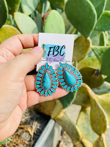 Tell Me Your Story Post Stud Turquoise Earrings
