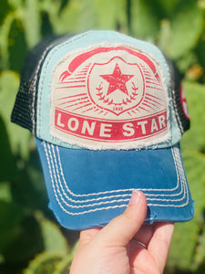 Lonestar Red & Blue Vintage Style Baseball Hat
