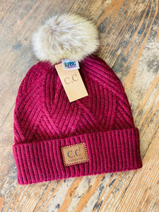 Cozy Up With Me Maroon Beanie CC Exclusives Hat