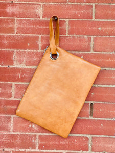 Just A Daze Mint & Brown Wristlet Clutch Bag