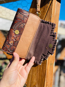 Simply Genuine Cowhide Genuine Leather Phone Wristlet Wallet