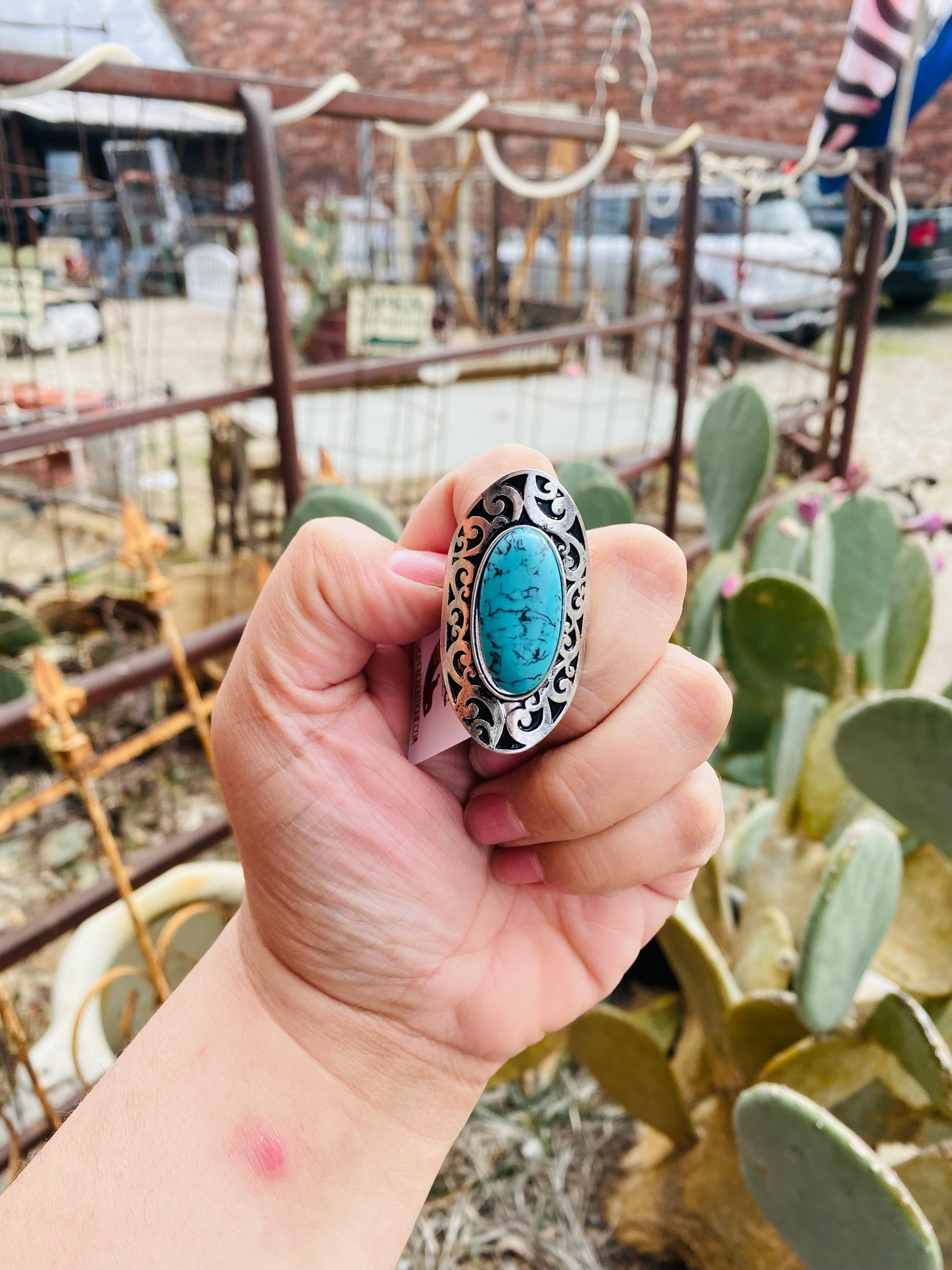Before You Know Turquoise Stretch Ring