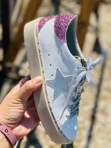 These Are A Few Of My Favorite Things Shu Shop Reba Affirmations Pink Glitter Sneakers