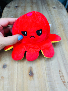 Yellow & Red Small Reversible Emotions Octopus