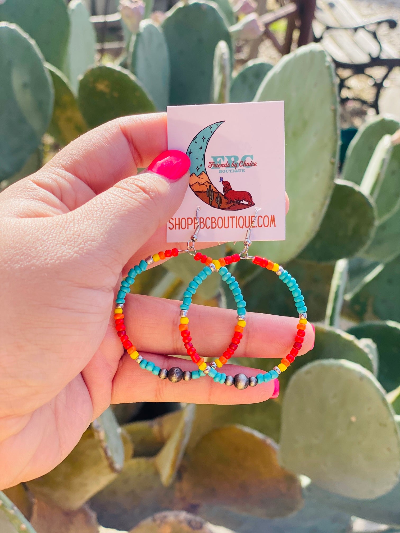 Gotta Know It Now Colorful Navajo Pearl Dangle Earrings
