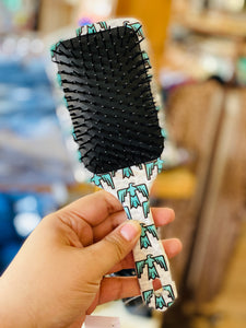 Turquoise Thunderbird Hair Brush