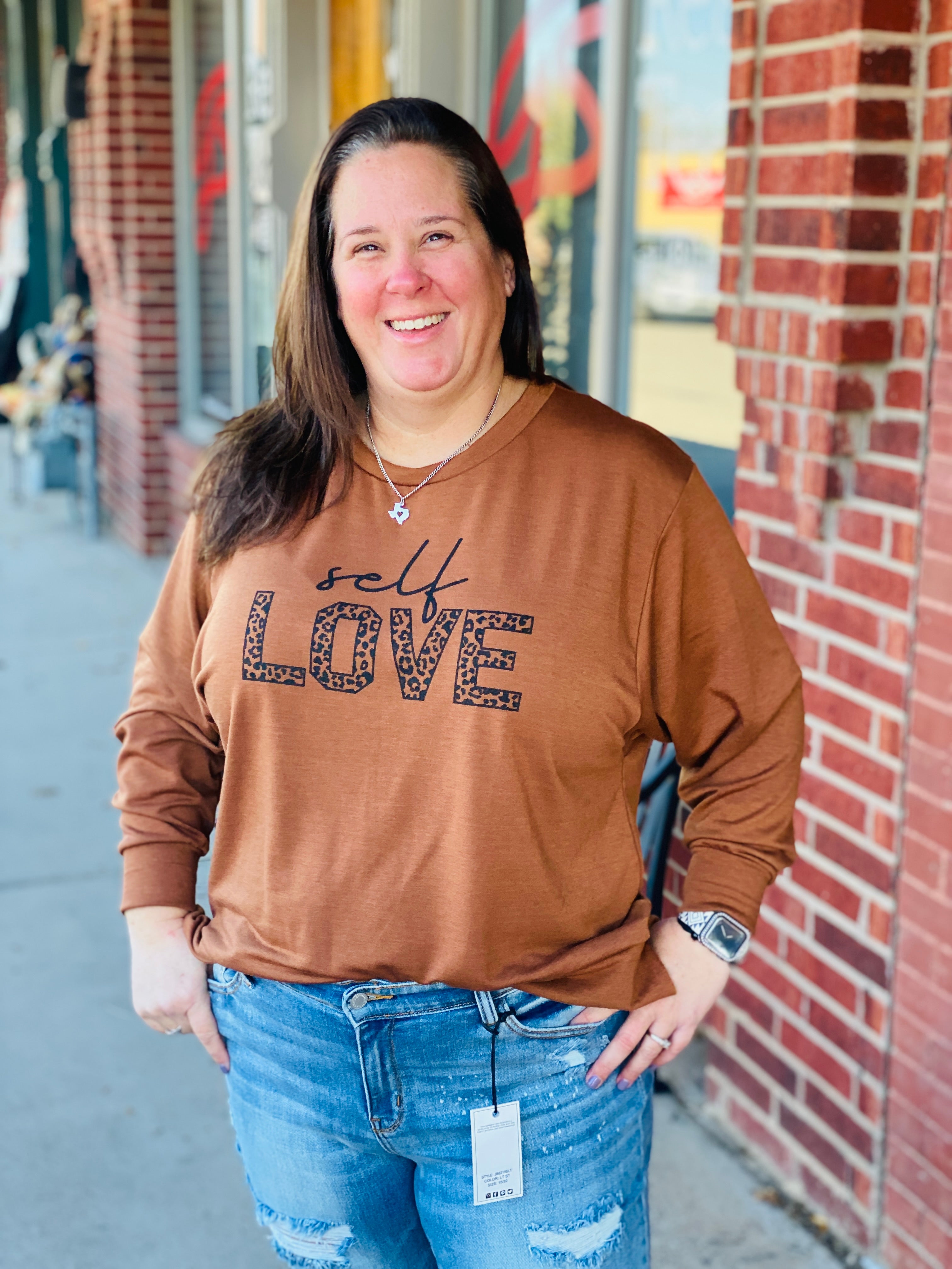 Self Love Caramel Long Sleeve Sweatshirt