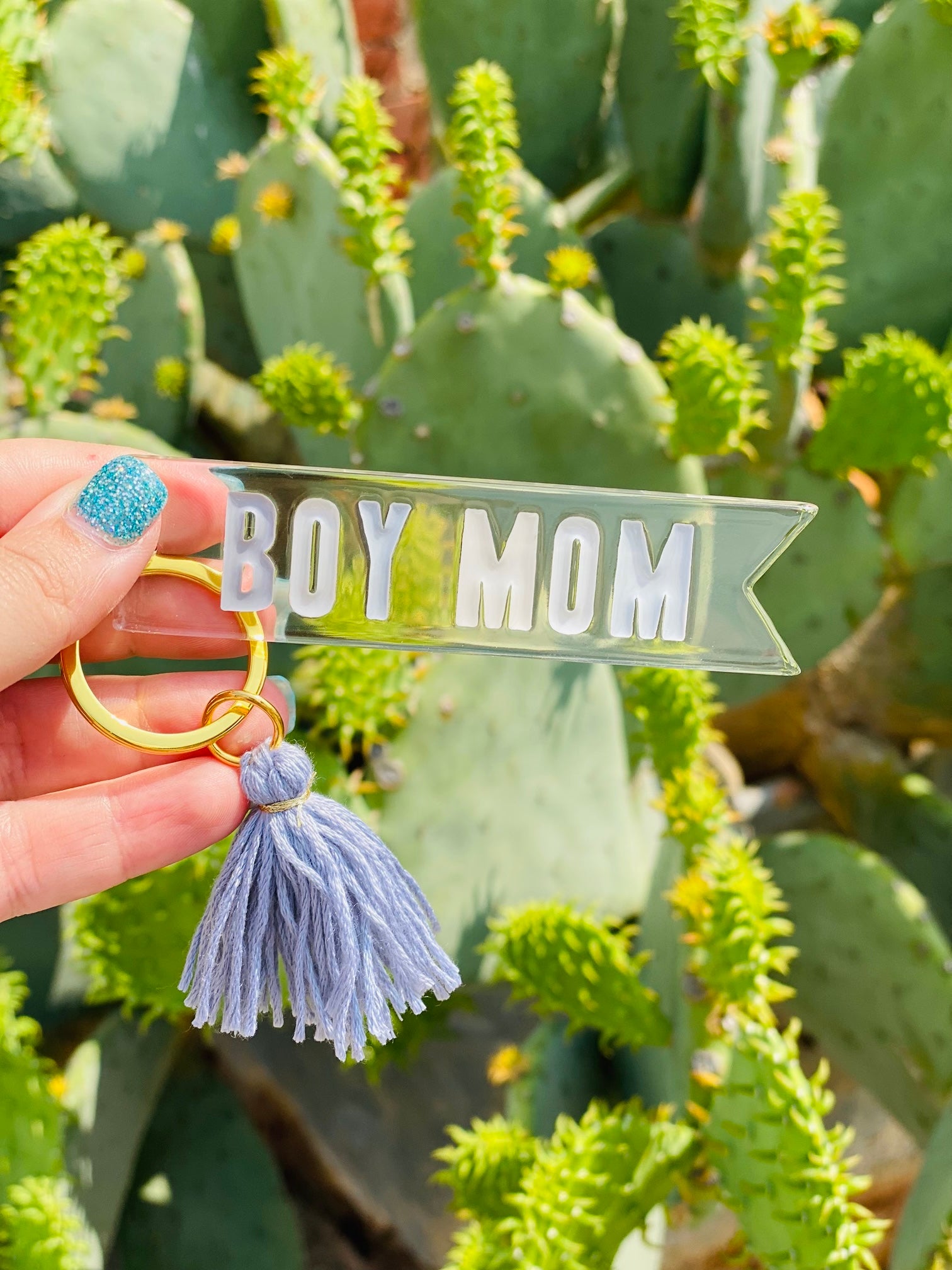 Boy Mom Acrylic Keychain