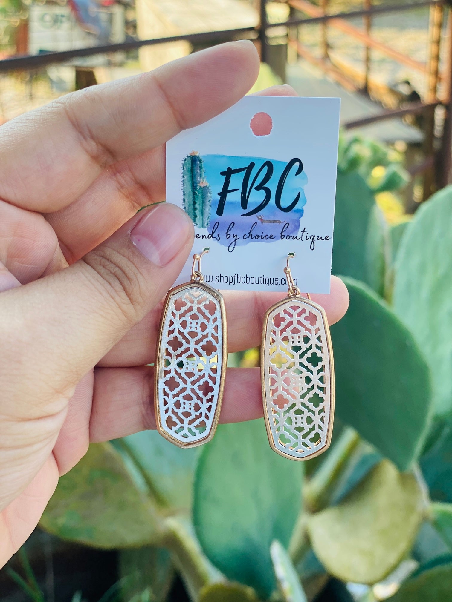 You Amaze Me Gold Filigree Oval Earrings