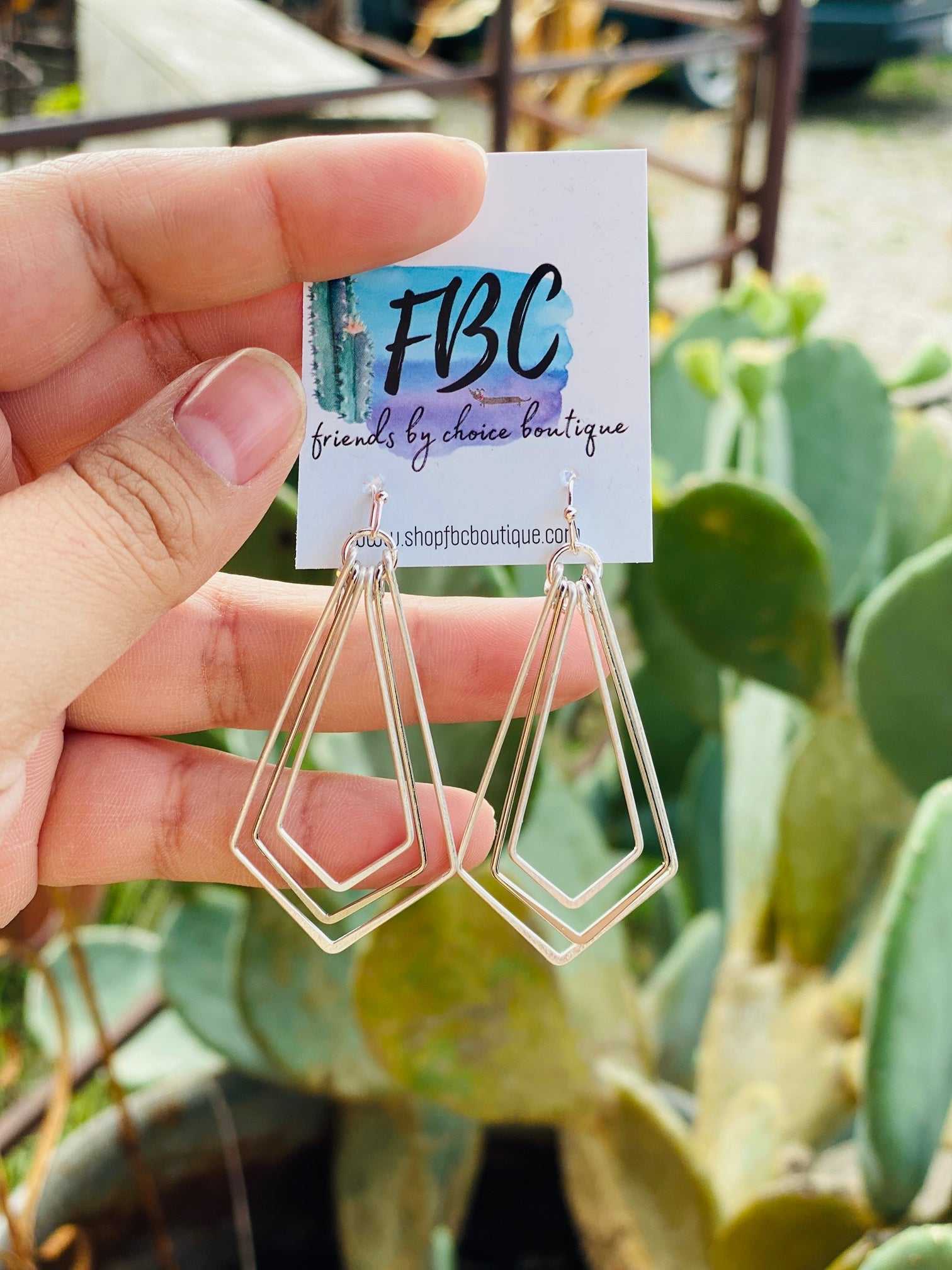 Getting To The Point Silver Wire Earrings