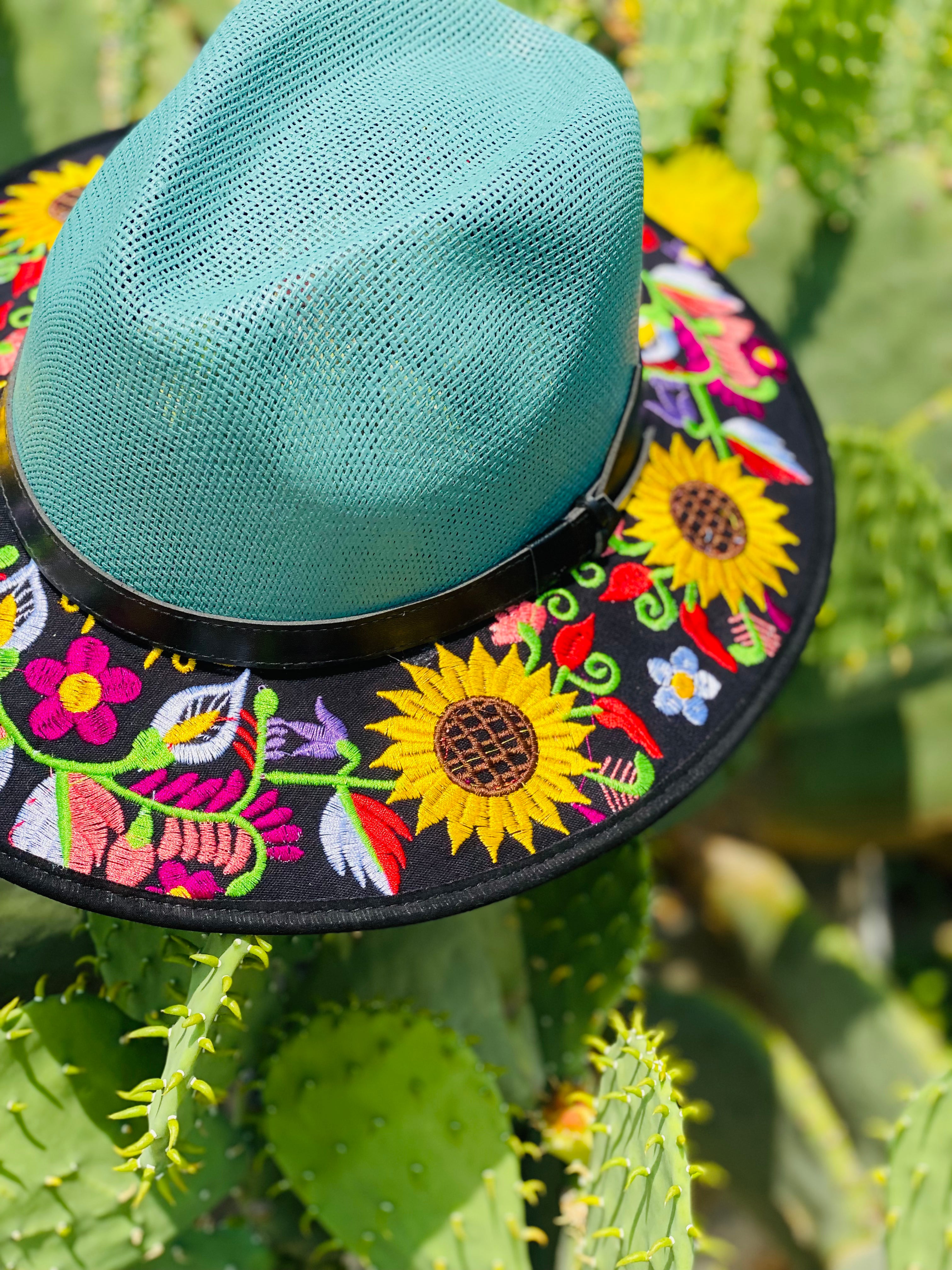Sunflower Embroidered Hat