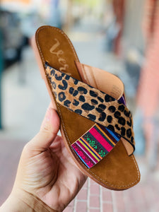 Criss cross leopard on sale sandals