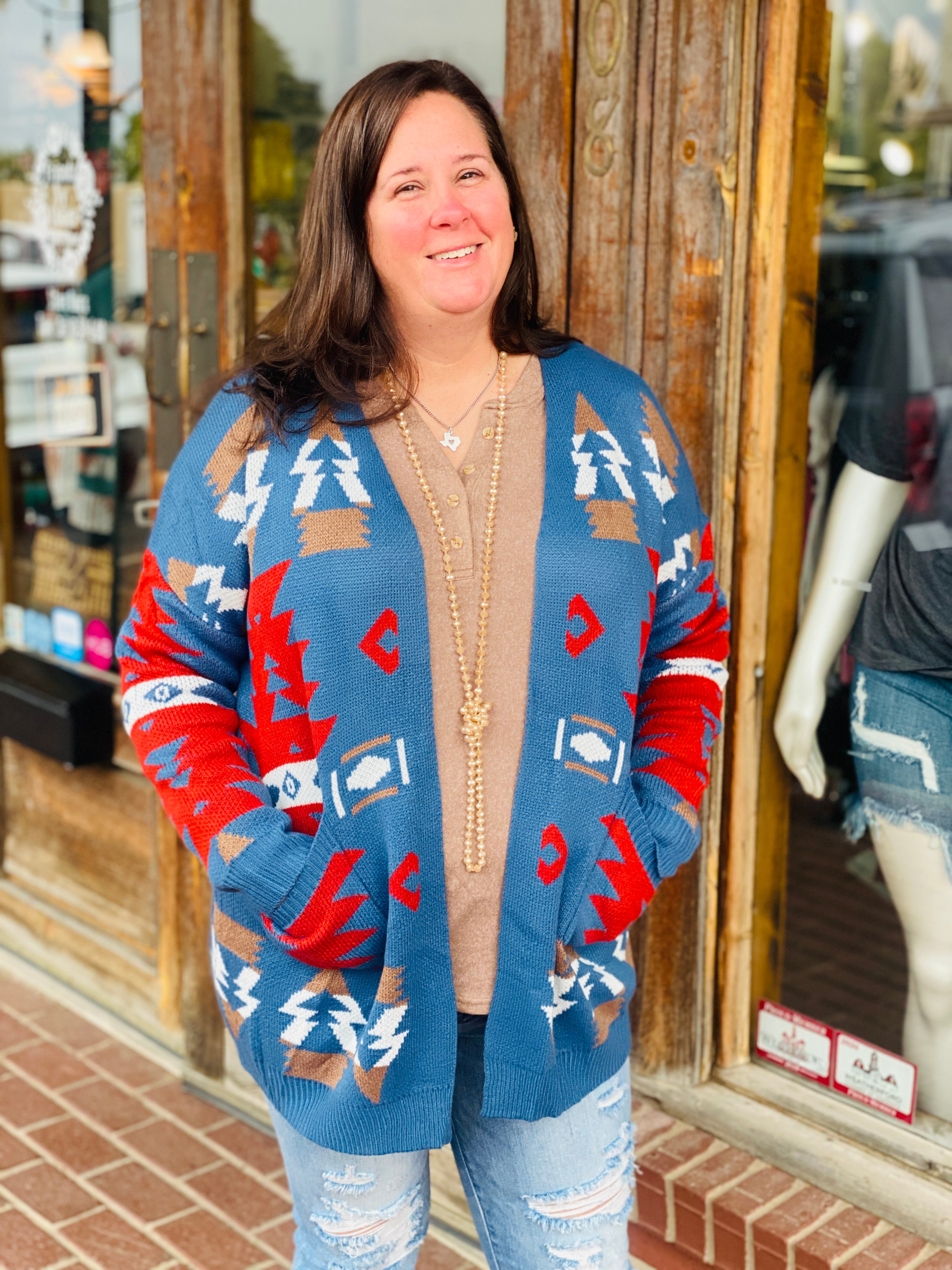 Gone With The West Aztec Cardigan Sweater