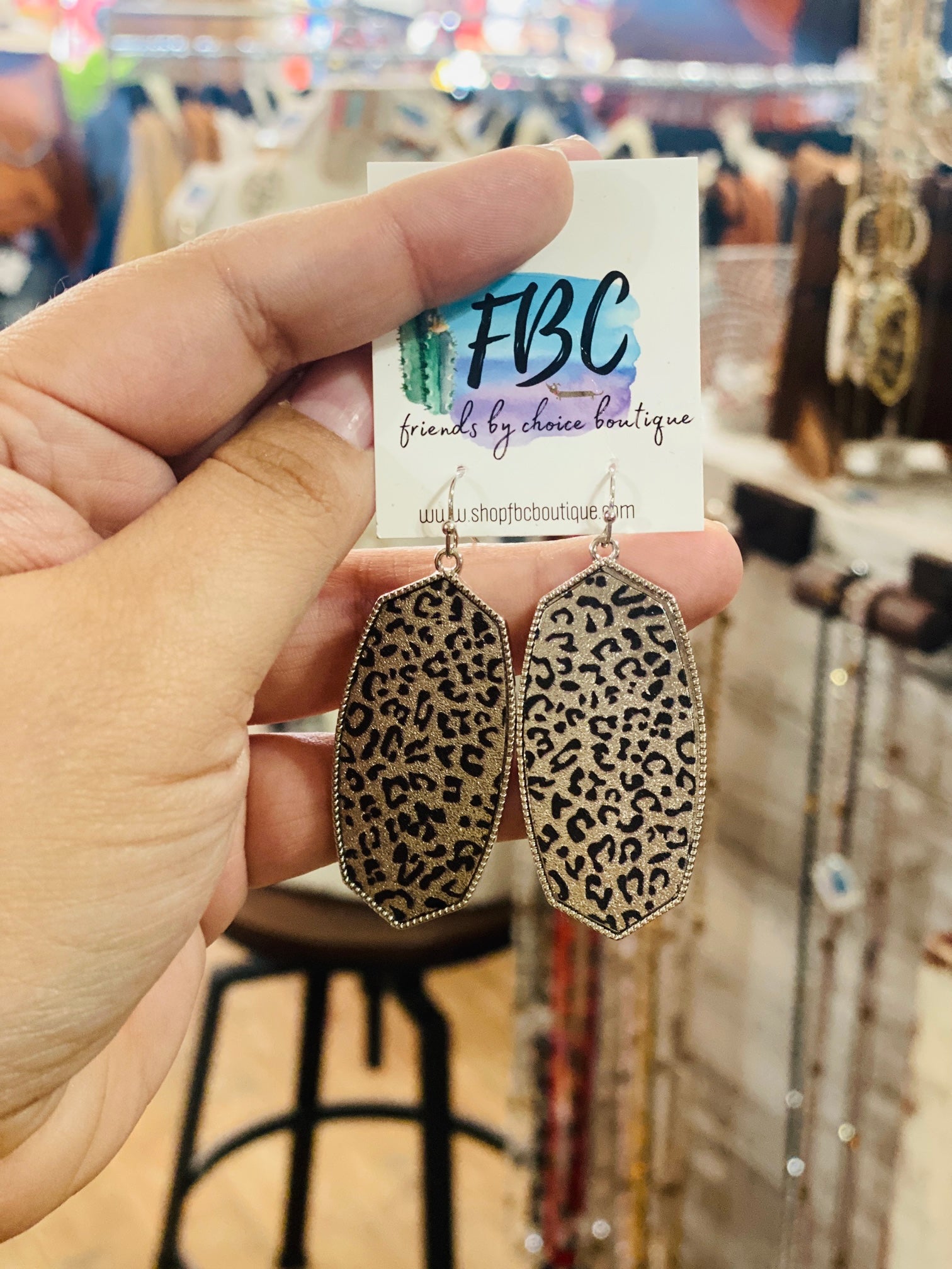 illuminating The Soul Leopard Silver Earrings