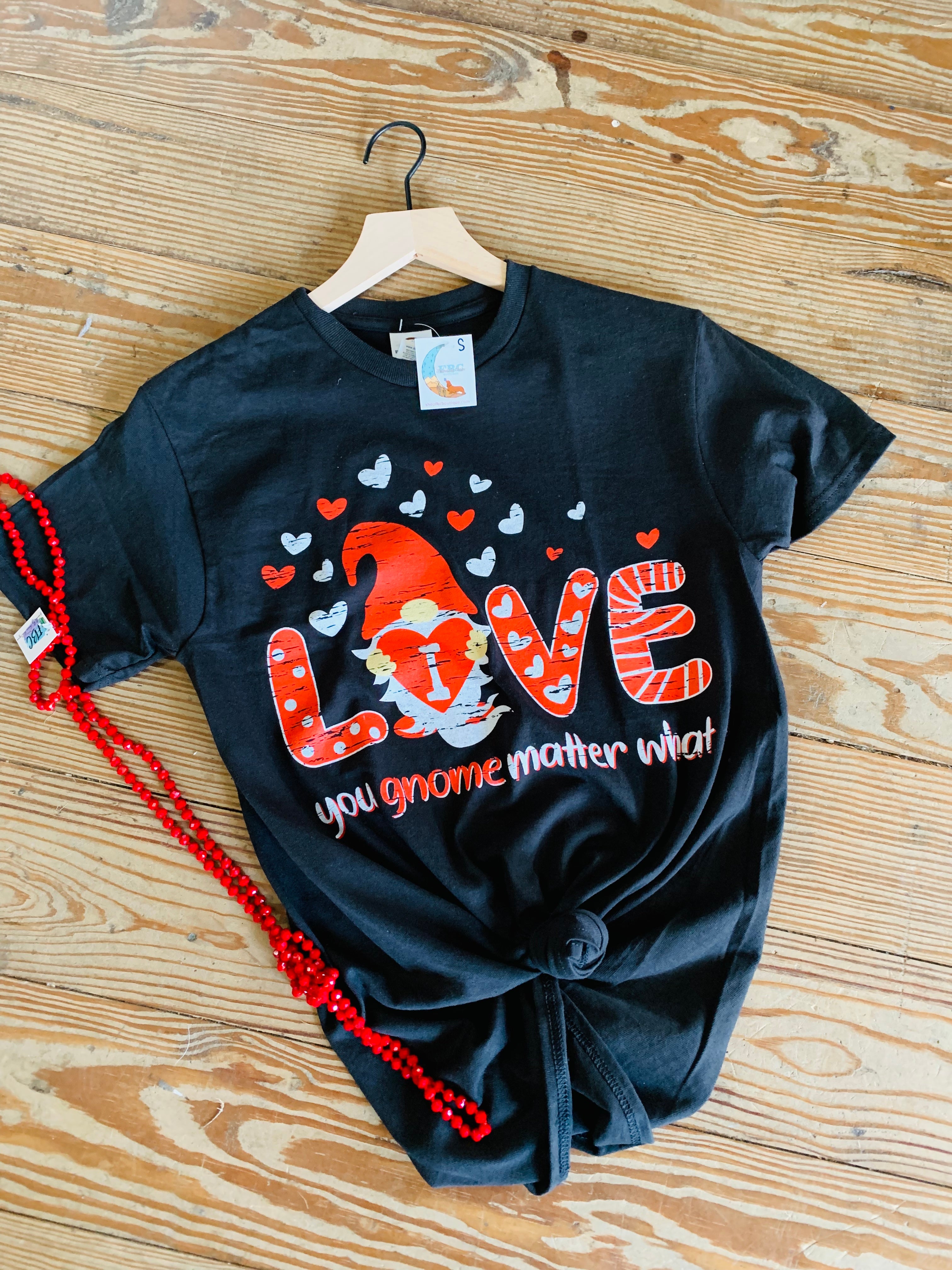 I Love You Gnome Matter What Valentines Comfy Tee