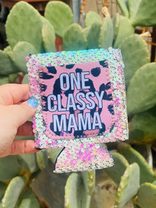 One Classy Mama Sequin Can Cooler