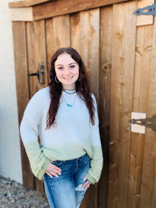 Something In The Meadow Ribbed Wool Bled Knitted Sweater