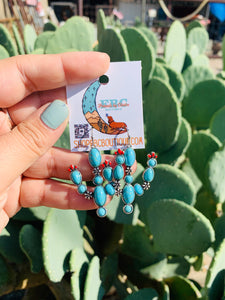 Make It Work Turquoise Cactus Dangle Earrings