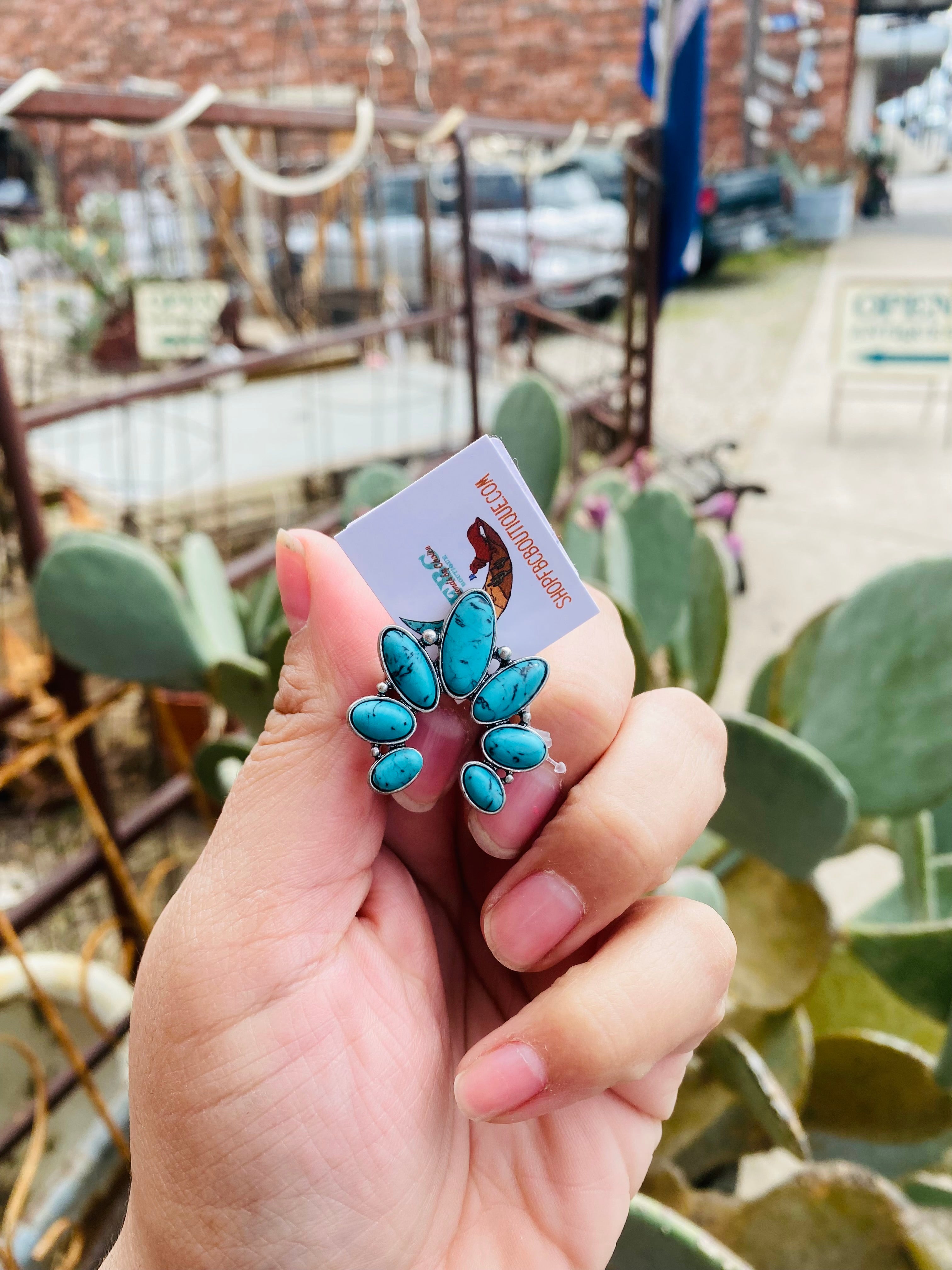 Look At This Turquoise Squash Blossom Stretch Ring