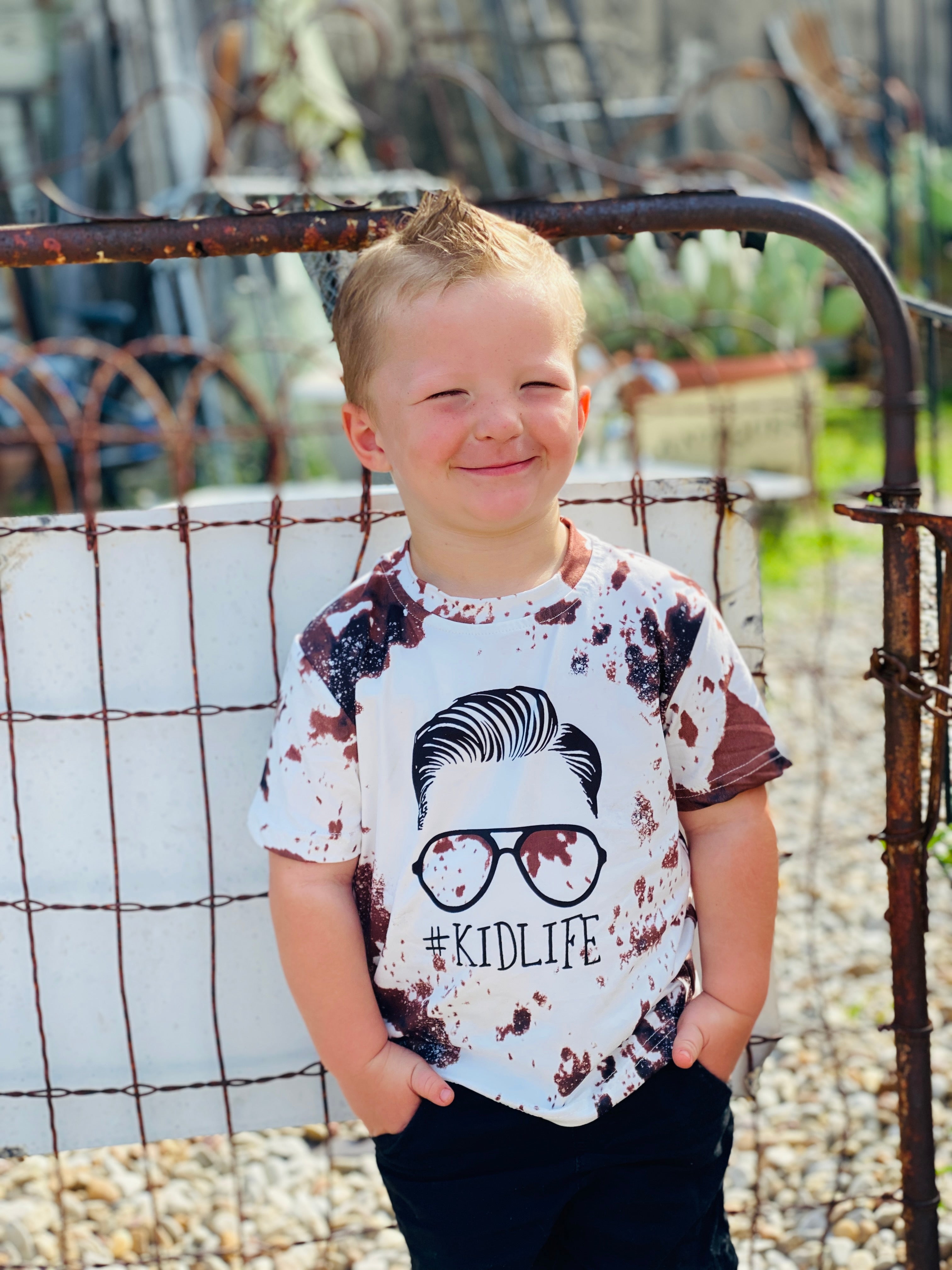 Boys Kid Life Cow Print Kids Top