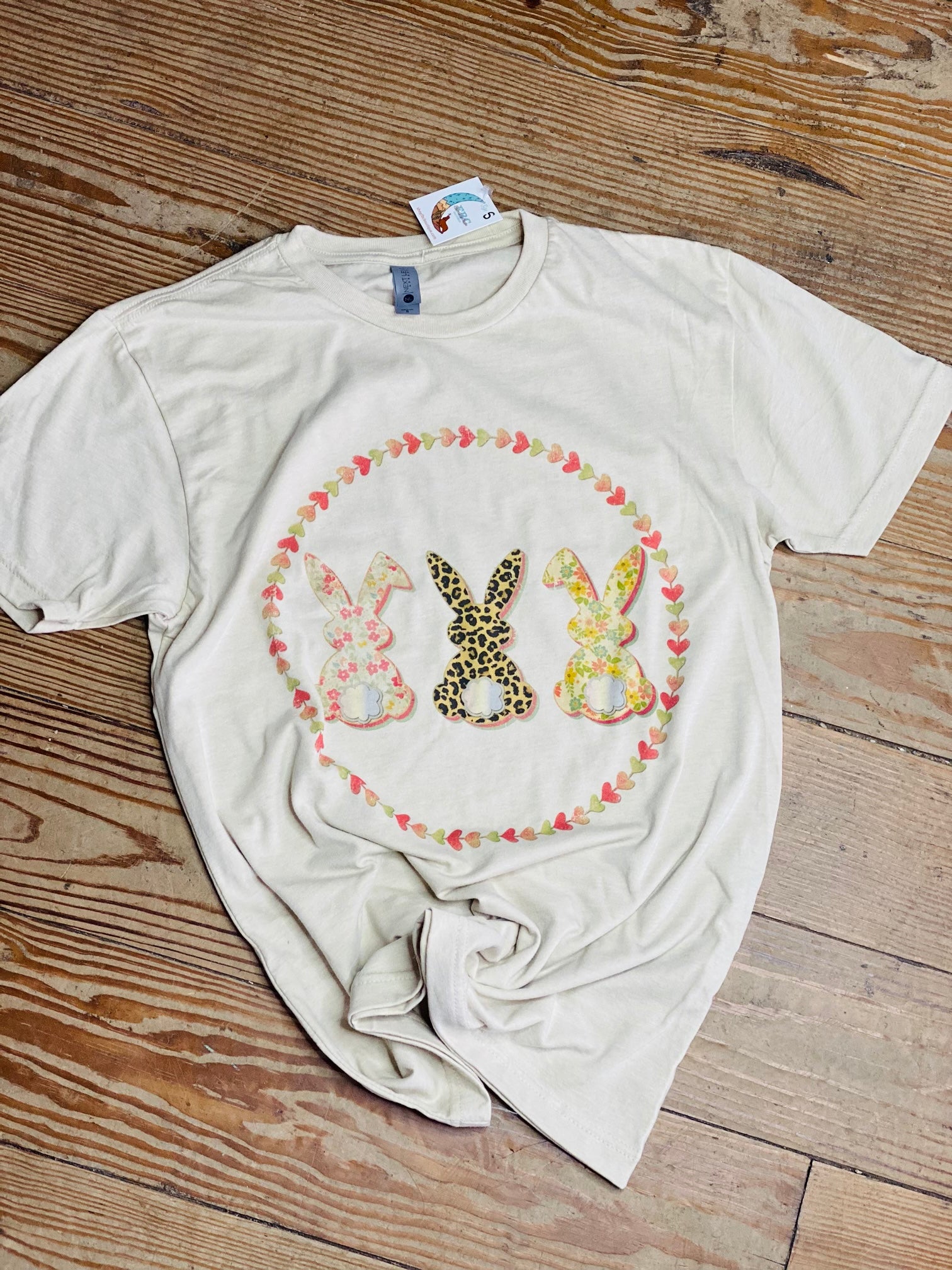 Some Bunny Knows Multi Pattern Easter Bunny Comfy Tee