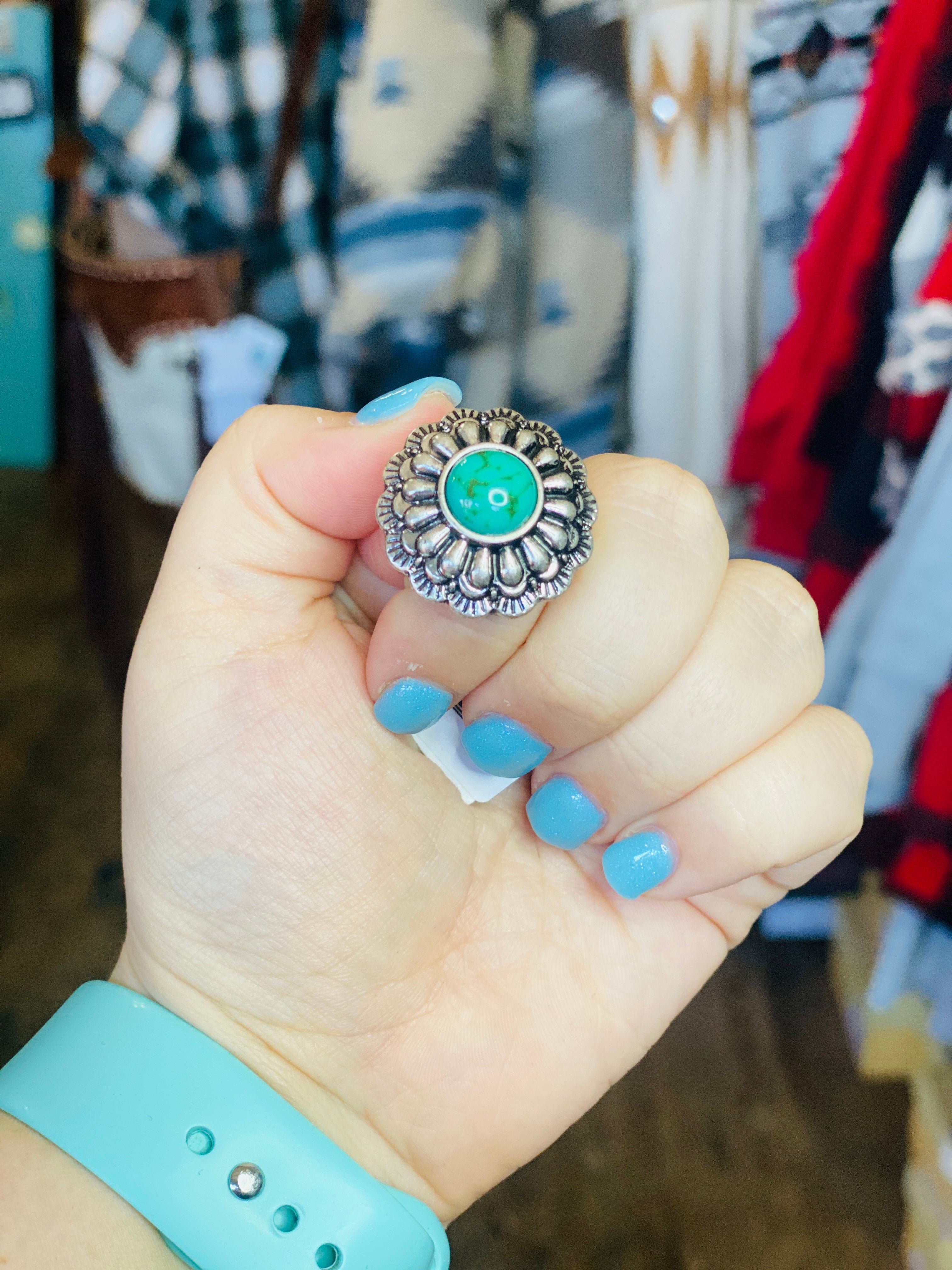 It's Quite Simple Oval Turquoise Stretch Ring