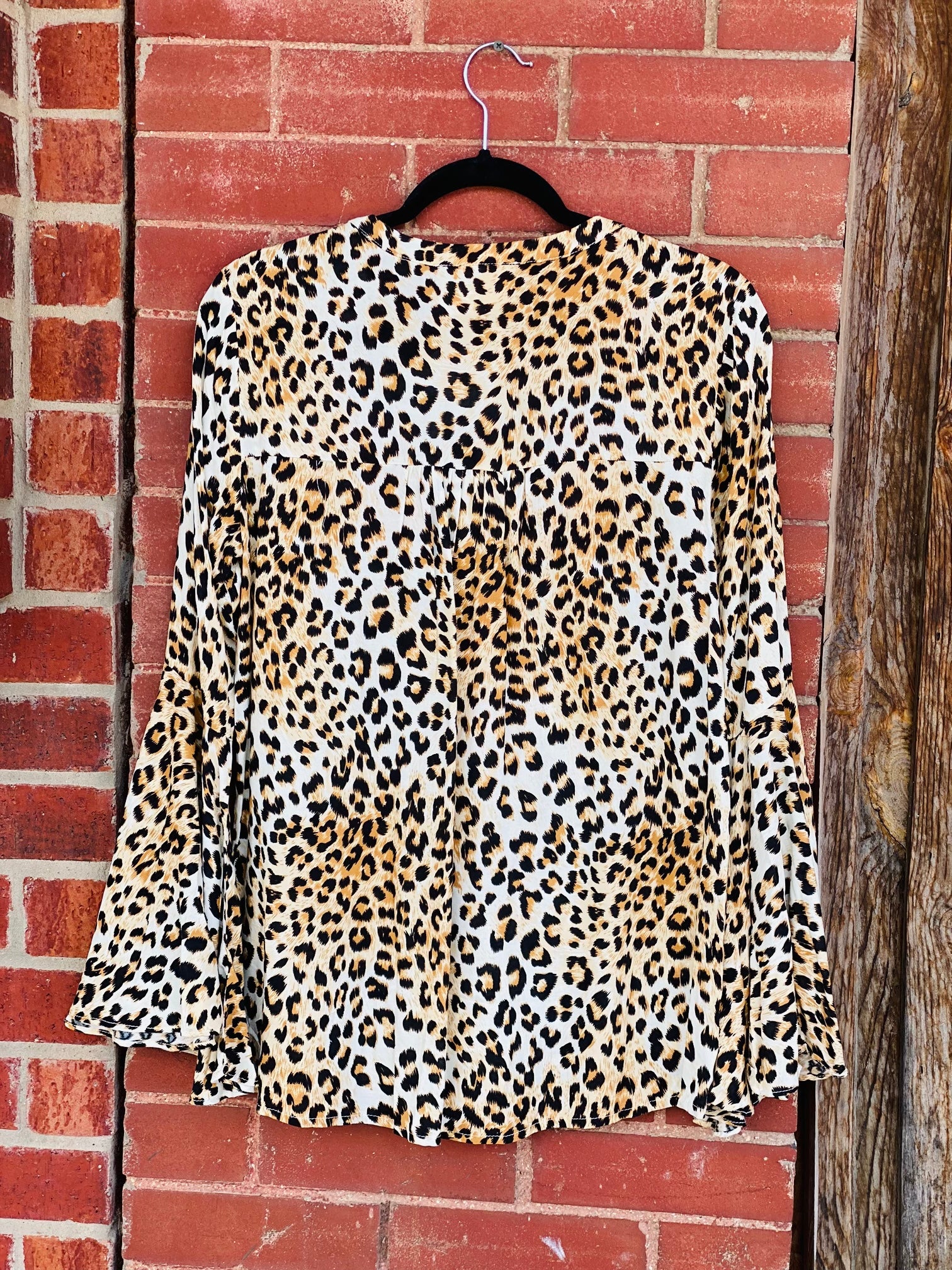Take The Wild Roads Leopard Savanna Jane Embroidered Top