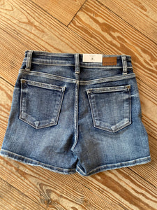 Caught Up In The Country High Waisted Judy Blue Dark Wash Denim Shorts